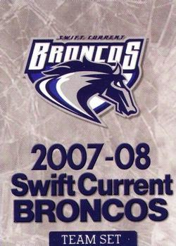 2007-08 Choice Swift Current Broncos (WHL) #NNO Checklist Front