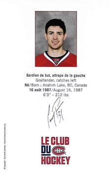 2014-15 Montreal Canadiens #NNO Carey Price Back
