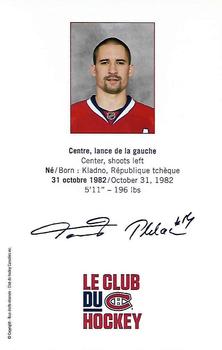 2014-15 Montreal Canadiens #NNO Tomas Plekanec Back