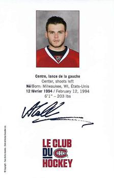 2014-15 Montreal Canadiens #NNO Alex Galchenyuk Back
