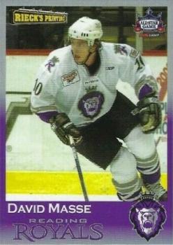 2004-05 Rieck's Printing Reading Royals (ECHL) #8 David Masse Front