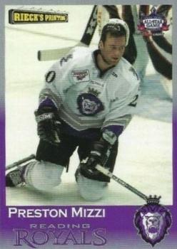 2004-05 Rieck's Printing Reading Royals (ECHL) #17 Preston Mizzi Front