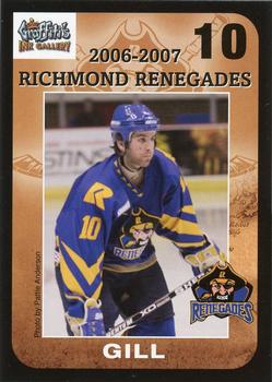 2006-07 Graffiti's Ink Gallery Richmond Renegades (SPHL) #4 Andre Gill Front