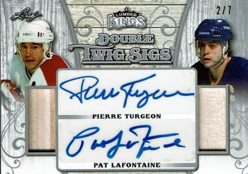 2017 Leaf Lumber Kings - Double Twig Sigs - Silver #DTS-06 Pierre Turgeon / Pat LaFontaine Front