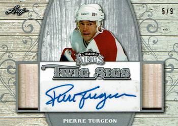 2017 Leaf Lumber Kings - Twig Sigs - Silver #TS-PT1 Pierre Turgeon Front