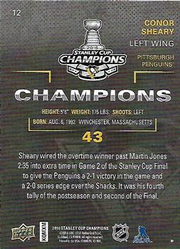 2016 Upper Deck Stanley Cup Champions Box Set #12 Conor Sheary Back