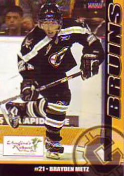 2007-08 Choice Chilliwack Bruins (WHL) #9 Brayden Metz Front