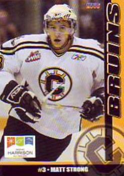 2007-08 Choice Chilliwack Bruins (WHL) #15 Matt Strong Front