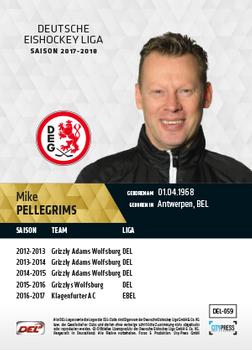 2017-18 Playercards (DEL) #DEL-059 Mike Pellegrims Back