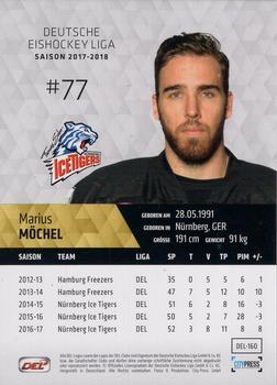 2017-18 Playercards (DEL) #DEL-160 Marius Mochel Back