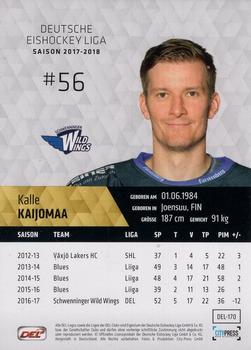 2017-18 Playercards (DEL) #DEL-170 Kalle Kaijomaa Back