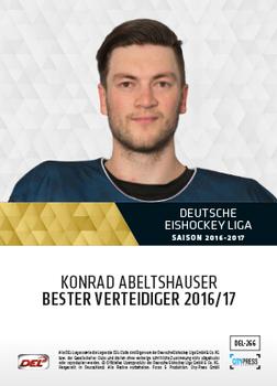 2017-18 Playercards (DEL) #DEL-266 Konrad Abeltshauser Back