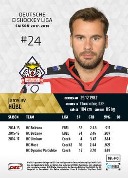 2017-18 Playercards (DEL) #DEL-340 Jaroslav Hübl Back