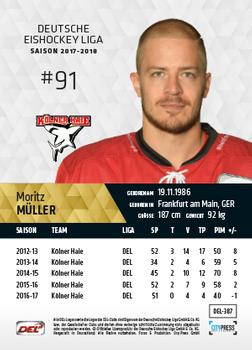 2017-18 Playercards (DEL) #DEL-387 Moritz Muller Back