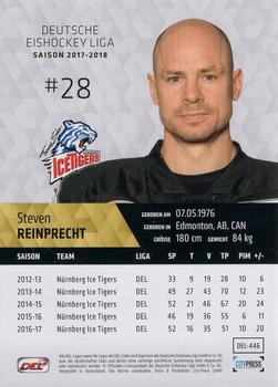2017-18 Playercards (DEL) #DEL-446 Steven Reinprecht Back