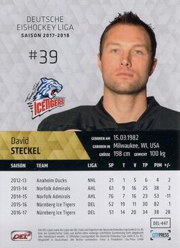 2017-18 Playercards (DEL) #DEL-447 David Steckel Back
