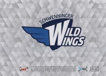 2017-18 Playercards (DEL) #DEL-505 Teamfoto Schwenninger Wild Wings Back