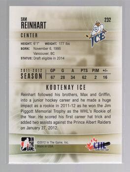 2011-12 In The Game Heroes & Prospects Update #232 Sam Reinhart Back