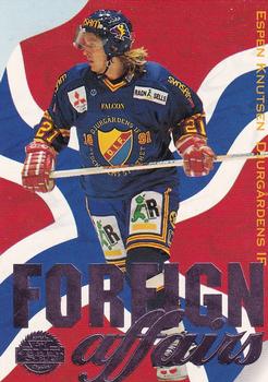 1994-95 Leaf Elit Set (Swedish) - Foreign Affairs #1 Espen Knutsen Front