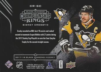 2017-18 Upper Deck Black Diamond - Championship Rings #CR-SC Sidney Crosby Back