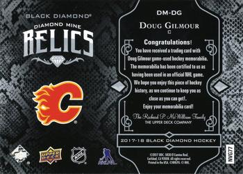 2017-18 Upper Deck Black Diamond - Diamond Mine Relics #DM-DG Doug Gilmour Back