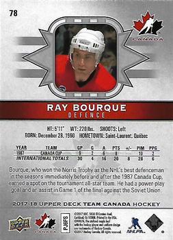 2017-18 Upper Deck Team Canada #78 Ray Bourque Back