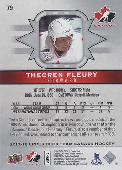 2017-18 Upper Deck Team Canada #79 Theoren Fleury Back