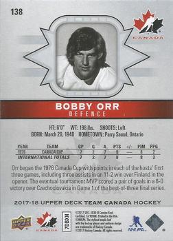 2017-18 Upper Deck Team Canada #138 Bobby Orr Back