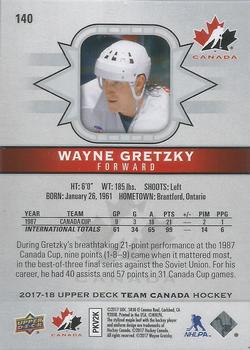2017-18 Upper Deck Team Canada #140 Wayne Gretzky Back