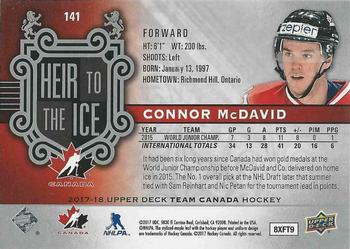 2017-18 Upper Deck Team Canada #141 Connor McDavid Back