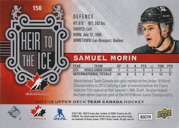 2017-18 Upper Deck Team Canada #150 Samuel Morin Back