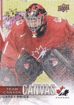 2017-18 Upper Deck Team Canada - Team Canada Canvas #TCC-17 Carey Price Front