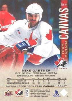 2017-18 Upper Deck Team Canada - Team Canada Canvas #TCC-44 Mike Gartner Back