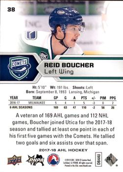 2017-18 Upper Deck AHL #38 Reid Boucher Back