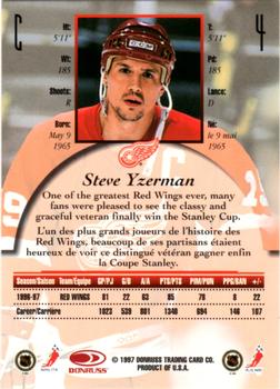 1997-98 Donruss Canadian Ice - Dominion Series Unnumbered #4 Steve Yzerman Back