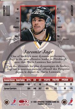 1997-98 Donruss Canadian Ice - Dominion Series Unnumbered #8 Jaromir Jagr Back
