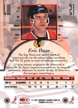 1997-98 Donruss Canadian Ice - Dominion Series Unnumbered #21 Eric Daze Back