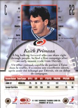 1997-98 Donruss Canadian Ice - Dominion Series Unnumbered #22 Keith Primeau Back