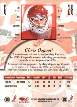 1997-98 Donruss Canadian Ice - Dominion Series Unnumbered #28 Chris Osgood Back