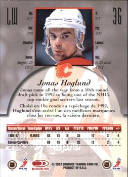 1997-98 Donruss Canadian Ice - Dominion Series Unnumbered #36 Jonas Hoglund Back