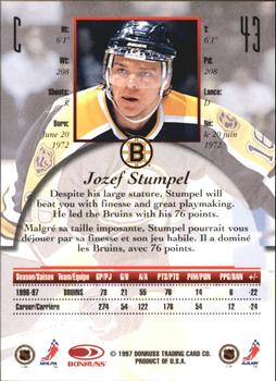 1997-98 Donruss Canadian Ice - Dominion Series Unnumbered #43 Jozef Stumpel Back