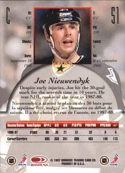 1997-98 Donruss Canadian Ice - Dominion Series Unnumbered #51 Joe Nieuwendyk Back