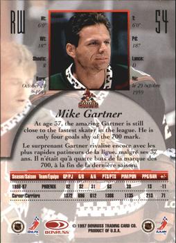 1997-98 Donruss Canadian Ice - Dominion Series Unnumbered #54 Mike Gartner Back