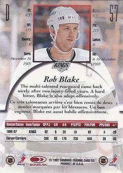 1997-98 Donruss Canadian Ice - Dominion Series Unnumbered #57 Rob Blake Back