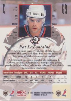 1997-98 Donruss Canadian Ice - Dominion Series Unnumbered #69 Pat LaFontaine Back