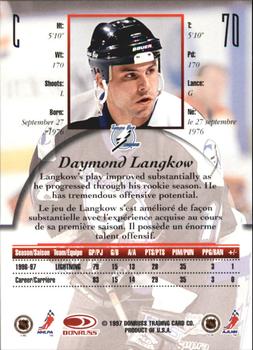 1997-98 Donruss Canadian Ice - Dominion Series Unnumbered #70 Daymond Langkow Back