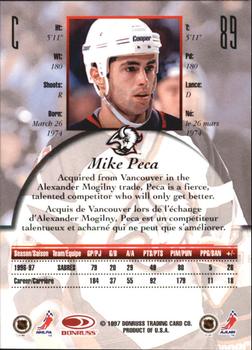 1997-98 Donruss Canadian Ice - Dominion Series Unnumbered #89 Mike Peca Back