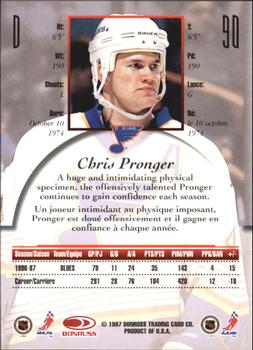 1997-98 Donruss Canadian Ice - Dominion Series Unnumbered #90 Chris Pronger Back