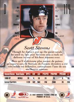 1997-98 Donruss Canadian Ice - Dominion Series Unnumbered #114 Scott Stevens Back