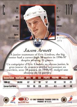 1997-98 Donruss Canadian Ice - Dominion Series Unnumbered #117 Jason Arnott Back